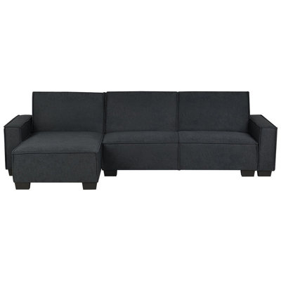 Corner Sofa ROMEDAL Graphite Grey Right Hand