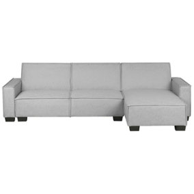 Corner Sofa ROMEDAL Light Grey Left Hand