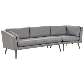 Corner Sofa Sofa (R) 3 Seater Right Hand Fabric Grey LORETELLO