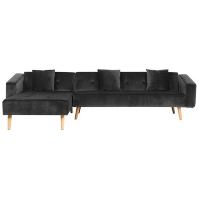 Corner Sofa VADSO Black Velvet