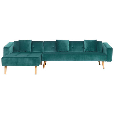 Corner Sofa VADSO Emerald Green Velvet