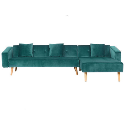 Corner Sofa VADSO Emerald Green Velvet