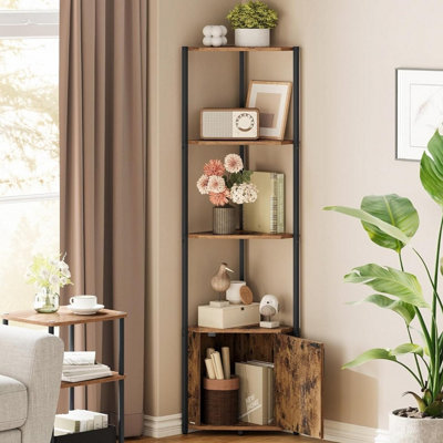 Corner Storage Unit, Space Saving Shelving Cabinet, Bedroom Kitchen ...