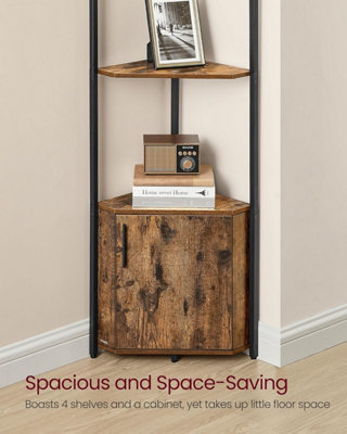 Corner Storage Unit, Space Saving Shelving Cabinet, Bedroom Kitchen ...