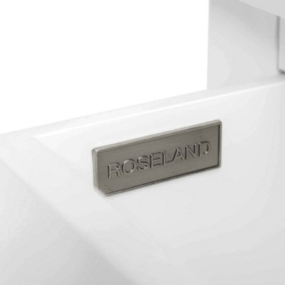 Cornish White 3 Drawer Bedside Table Fully Assembled - By Roseland Furniture
