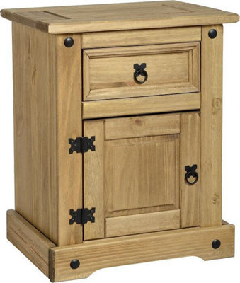 Corona 1 Drawer Bedside Cabinet