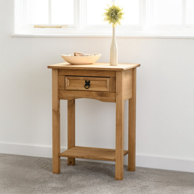 Corona 1 Drawer Console Table with Shelf - L34.5 x W52.5 x H73 cm ...