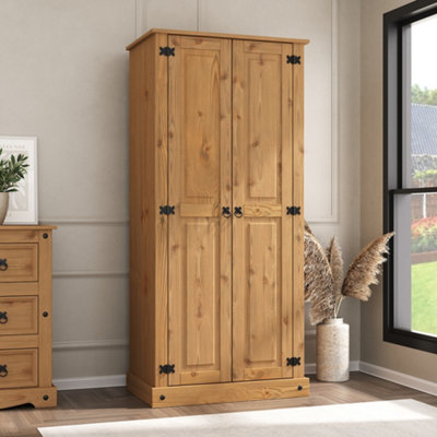 Flat pack wooden deals wardrobe