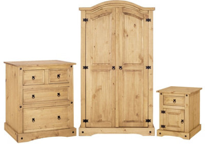 Corona 4 Drawer Chest of Drawers 2 + 2 Solid Mexican Pine