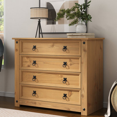 Corona 4 Drawer Chest of Drawers Mexican Solid Pine
