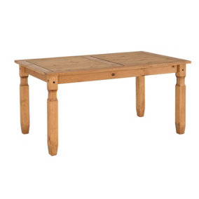 Corona 5 feet Dining Table - L92 x W152 x H75.5 cm - Distressed Waxed Pine