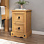 Corona Bedside Table 2 Drawer Cabinet Side Lamp Mexican Solid Pine