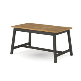 Corona Black live edge large dining table, 150cm wide x 80cm deep x 76cm high