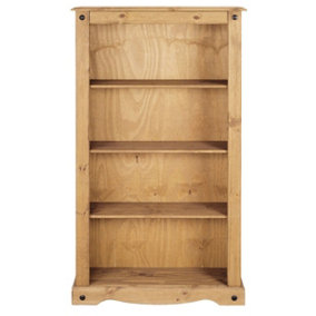 Corona Bookcase Medium Pine 4 Book Shelves Mexican Solid Wood