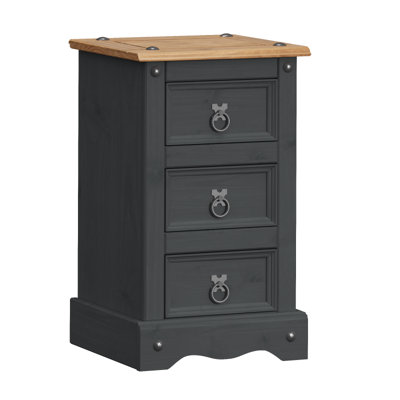 Corona Charcoal Narrow Bedside