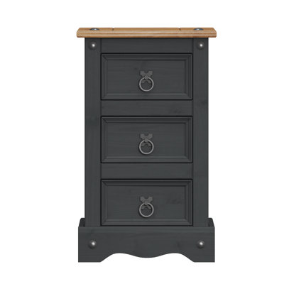 Corona Charcoal Narrow Bedside