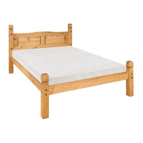 Corona Double Bed Frame Low Foot End 4ft6 Solid Mexican Pine Bedroom