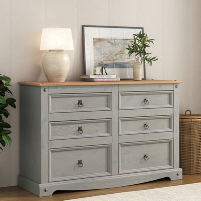 Grey rustic chest of drawers hotsell
