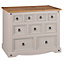 Corona Grey Chest of Drawers Pine Sideboard 9 Drawer Merchant Cabinet