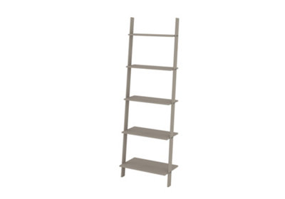 Corona Grey ladder design shelf unit, grey wax finish