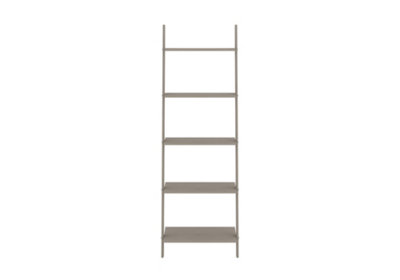 Corona Grey ladder design shelf unit, grey wax finish