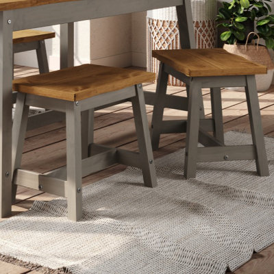 Corona Grey Live Edge Dining Table & Triple Bench Dining Set