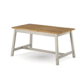 Corona Grey live edge large dining table, 150cm wide x 80cm deep x 76cm high