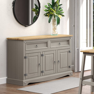 Corona Grey Premium Medium Sideboard with 3 doors and 2 drawers