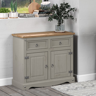 Corona Grey Premium Small Sideboard with 2 door and 2 drawers