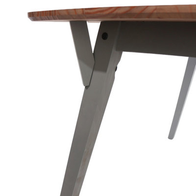 Corona Grey Solid Pine 140cm Rectangular Table & 2 Bench Set