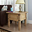 Corona Lamp Side Table Mexican Solid Pine End Occasional Tables