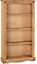 Corona Medium Bookcase - L29 x W83.5 x H150 cm - Distressed Waxed Pine