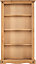 Corona Medium Bookcase - L29 x W83.5 x H150 cm - Distressed Waxed Pine
