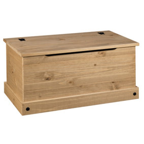 Corona Ottoman Bedding Box Toy Chest Mexican Solid Pine