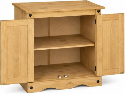 Corona Sideboard 2 Door Cupboard – Solid Mexican Pine Wood – Waxed Finish