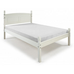 Corona White 4ft6 Double Low End Bed Frame