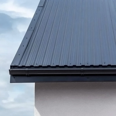 Corrugated Roofing Sheet Charcoal Black Corrugated Panel Pack of 12 L 129 cm x W 45 cm x T 0.27 mm