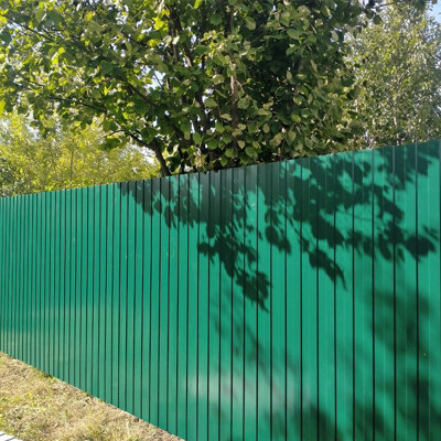 Corrugated Roofing Sheet Dark Green Corrugated Panel Pack of 12 L 115 cm x W 45 cm x T 0.27 mm