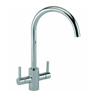 Corso Bathrooms Evolution Polished Chrome Twin Lever Kitchen Mixer
