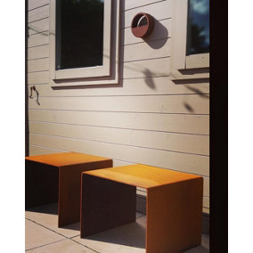 Corten steel stool , garden stool, metal stool , indoor side table , side table