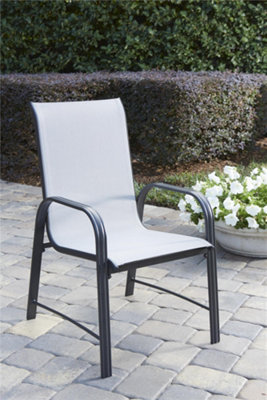 Cosco paloma patio dining chairs 6 pack dark grey