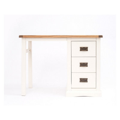 Cosenza 3 Drawer Desk - Dressing Table Brass Drop Handle