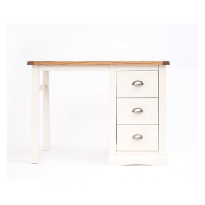 Cosenza 3 Drawer Desk - Dressing Table Chrome Cup Handle