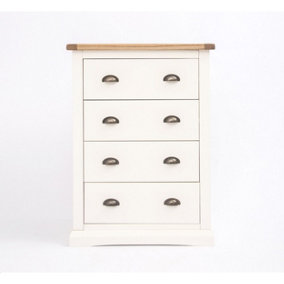 Cosenza 4 Drawer Chest of Drawers Brass Cup Handle