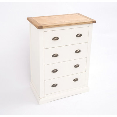 Cosenza 4 Drawer Chest of Drawers Brass Cup Handle