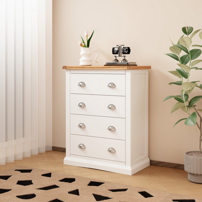 Cosenza 4 Drawer Chest of Drawers Chrome Cup Handle