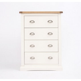 Cosenza 4 Drawer Chest of Drawers Chrome Cup Handle