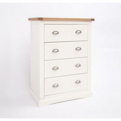 Cosenza 4 Drawer Chest of Drawers Chrome Cup Handle