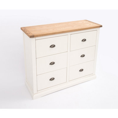 Cosenza 6 Drawer Chest of Drawers Brass Cup Handle