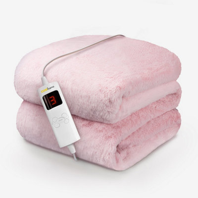 Pink heated online blanket